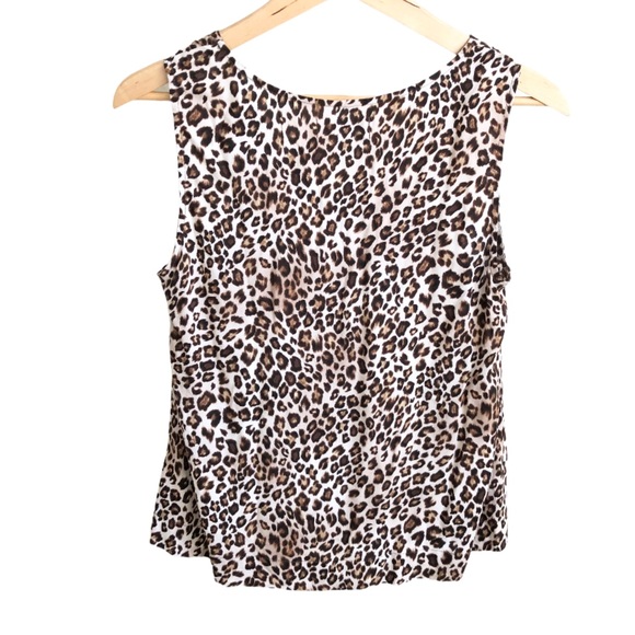 VELVET by Graham & Spencer Leopard Print Sleeveless Top Size Small - Picture 4 of 10